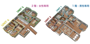 JICプレミアム第二学生寮のフロアプラン