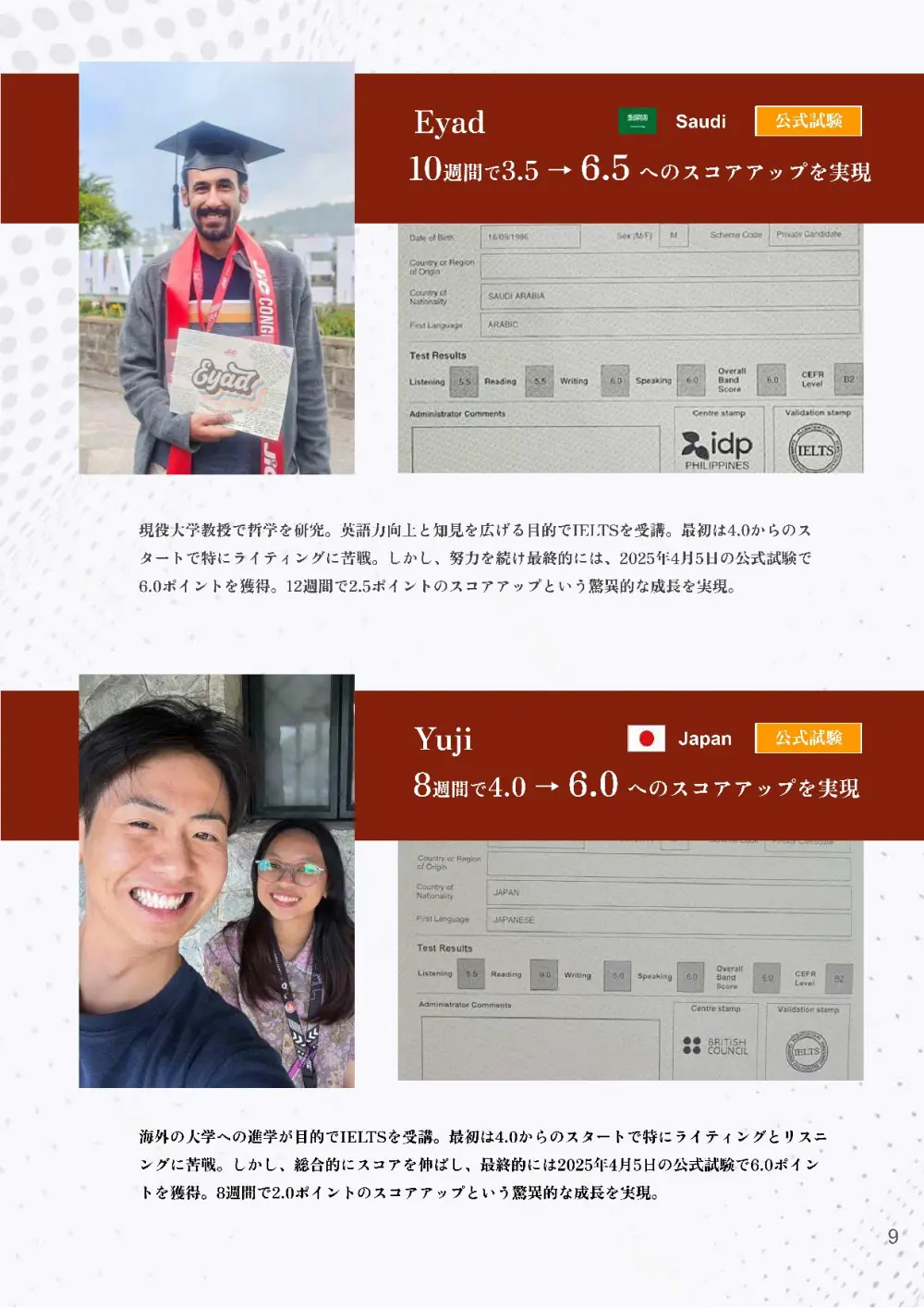 バギオ_JIC_Challenger_IELTS実績_日本人学生8週4.0→6.0_成果紹介_20251030