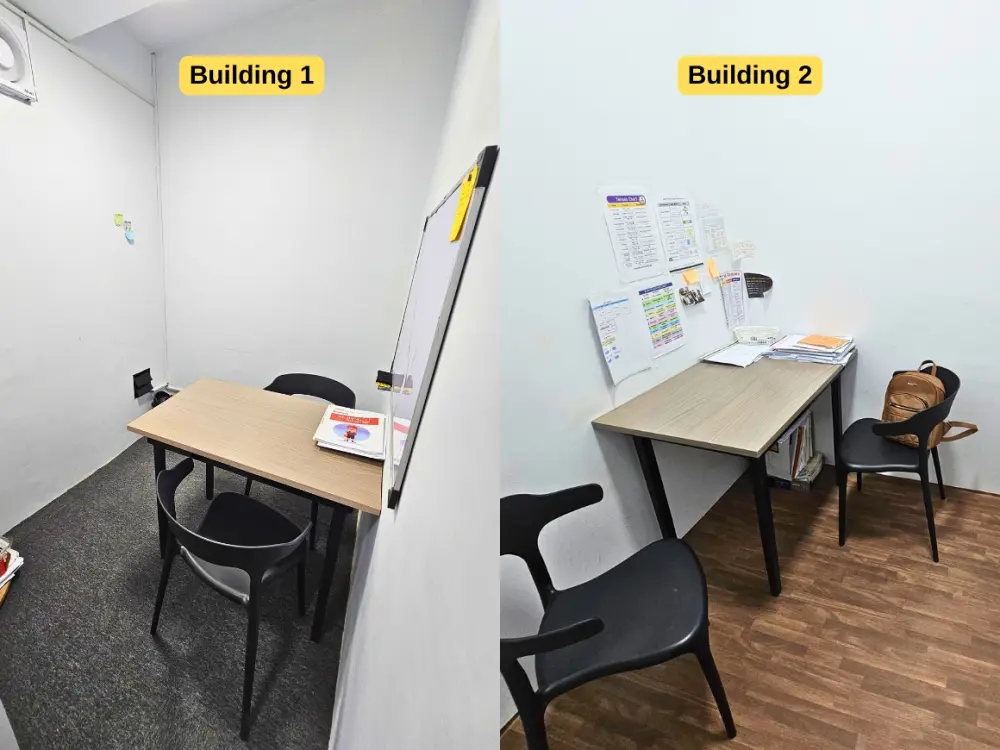Building 1とBuilding 2にあるマンツーマンクラス用教室