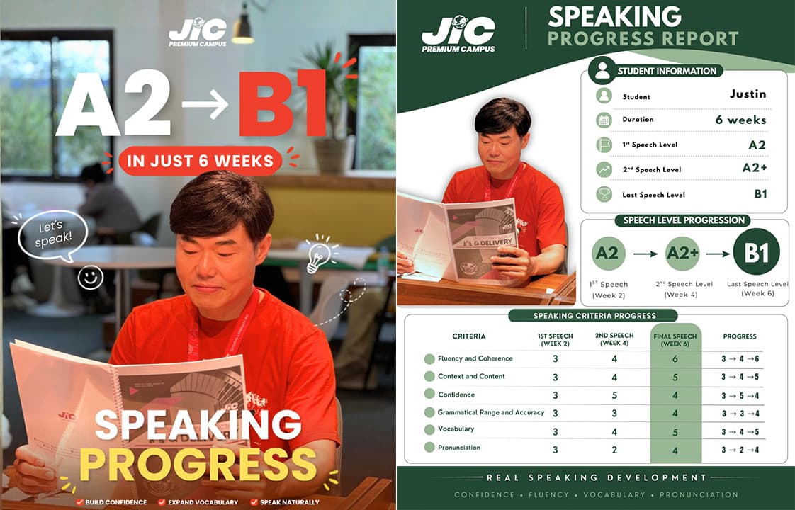 バギオ_JIC Premium_スピーキング力の成長例_Justinさん