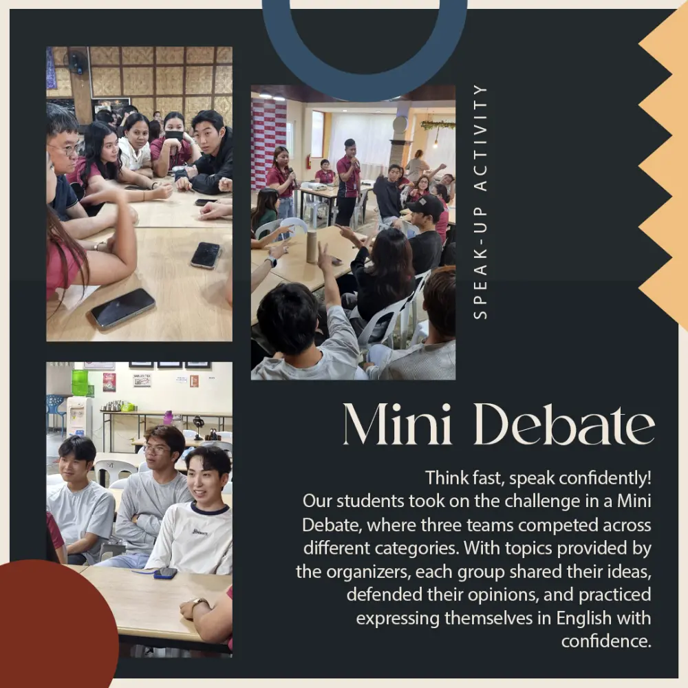 セブ_CIJ_Mini Debateで英語を使って意見を伝える学生と講師たち_20260701
