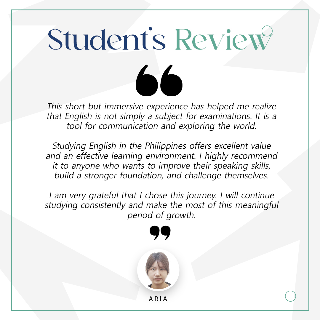 CIJ Academy & Schoolの学生Ariaさんが、英語をコミュニケーションや世界を知るための道具と感じた留学経験について語った学生レビュー