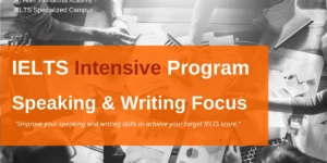 フィリピンのバギオにあるPINES International Academy IELTS専門キャンパスの新コースIELTS Intensive Program Speaking & Writing Focusを案内する画像